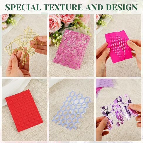 Scrapbook Supplies and Paper Set - 160 Sheets Textured Paper with Mesh Fabric for Scrapbooking, Junk Journal Supplies, Card Making - 10 Pack Mixed Media Collage Kit A7 in Kuwait