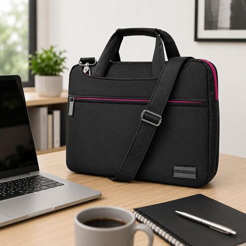 Business Briefcase Bag for 13 inch Laptops, Water-Resistant Shoulder Messenger Bag for Office Meetings and Commute, Collapsible Handles and Crossbody Strap, compatible with Chromebook Spin 513 in Saudi Arabia