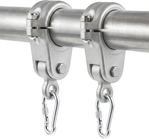 Silkfly 2 Pcs 2-3/8" Heavy Duty Swing Hangers Set Steel Pipe Hanger Cast Aluminum a Frame Swing Set Bracket Hardware for Pipe Beams in Kuwait