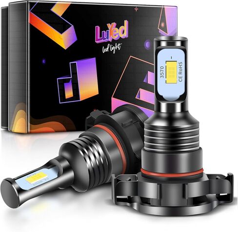 LUYED أحدث 880 مصابيح ضباب LED، 6500K زينون أبيض ساطع للغاية 886 890 892 893 مصابيح ضباب بديلة لمبات LED، التوصيل والتشغيل، حزمة من 2 in Kuwait