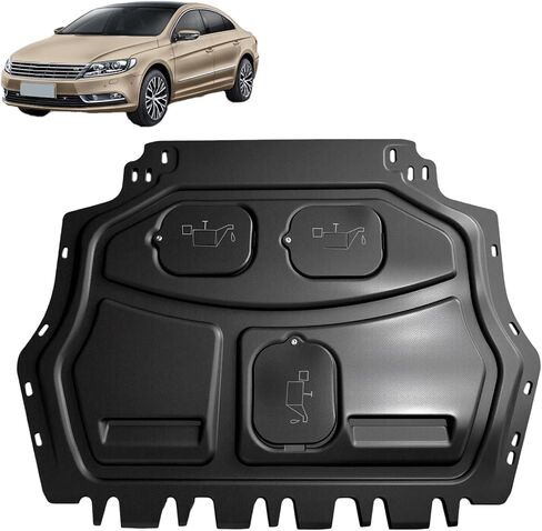 درع سبلاش المحرك الأمامي مناسب لسيارة Volkswagen VW CC 2009-2017 واقيات علبة المحرك مناسبة لسيارة Volkswagen CC تحت غطاء المحرك اللوحات الطينية تحل محل اللوحات الأصلية مباشرة in Kuwait