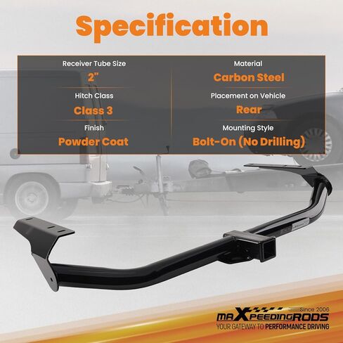 maXpeedingrods Trailer Tow Hitch Receiver with Hitch Cover, 2" Receiver Compatible with Toyota Venza 2009-2016 in Kuwait