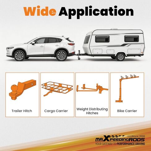 maXpeedingrods Trailer Tow Hitch Receiver with Hitch Cover, 2" Receiver Compatible with Toyota Venza 2009-2016 in Kuwait