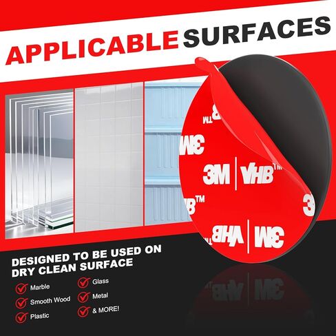 Double Sided Tape Heavy Duty 40PCS Adhesive Pads 1“ and 2" Squares Dots Rectangles Strong Waterproof Mounting Tape for Dashboard Dash Cam Windshield Suction Cup Phone Holders Black in Saudi Arabia