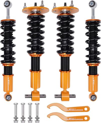 maXpeedingrods Coilovers for Cadillac Escalade 2007-2013, for Chevrolet Avalanche/Suburban 1500 2007-2012, for GMC Yukon XL 1500 2007-2009, Height Adjustable Shock Absorber Lowering Kit Gold in Kuwait
