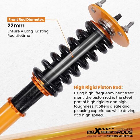 maXpeedingrods Coilovers for Cadillac Escalade 2007-2013, for Chevrolet Avalanche/Suburban 1500 2007-2012, for GMC Yukon XL 1500 2007-2009, Height Adjustable Shock Absorber Lowering Kit Gold in Kuwait