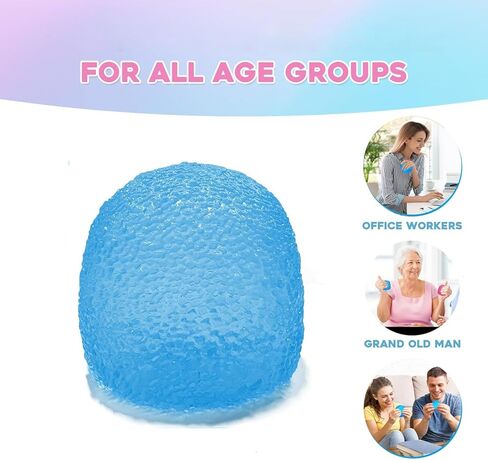 Gumdrop Squishy- Stress Balls for Kids and Adults, Super Solid Squeeze Ball, Sensory for Stress Relief, Focus, and Fun, Stretchy Squeeze Stress Relief Balls for Anxiety (Blue+Pink) in Saudi Arabia