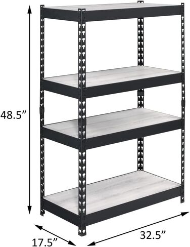 Natural and Black 4-Tier Bookcase in Saudi Arabia