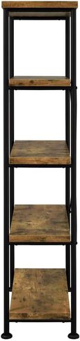 Antique Nutmeg and Black 4-Shelf Bookcase 63" H* 31.5" W * 14.25" D in Saudi Arabia