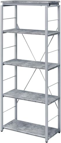 Grey and Silver 4-Shelf Bookcase 54.5" H* 24.5" W * 11.5" D in Saudi Arabia