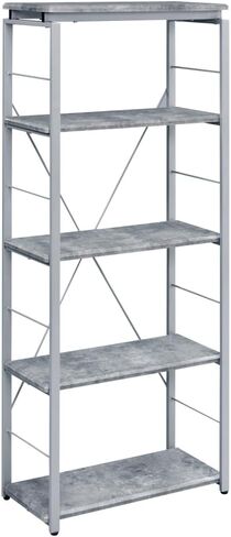 Grey and Silver 4-Shelf Bookcase 54.5" H* 24.5" W * 11.5" D in Saudi Arabia