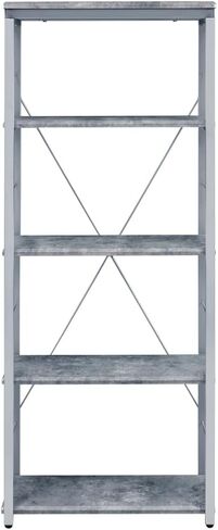 Grey and Silver 4-Shelf Bookcase 54.5" H* 24.5" W * 11.5" D in Saudi Arabia