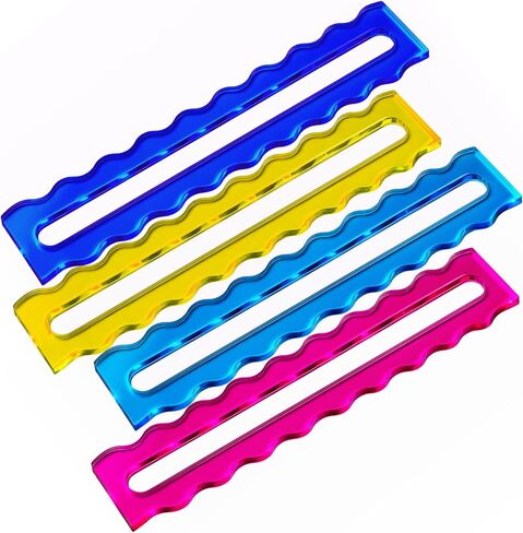Mahjong Line Finder, 4 Pack Mahjong Line Reader Acrylic Mah Jong Rules Reader Card Accessories for Beginners and Players (Tortoiseshell) in Saudi Arabia