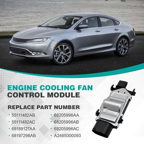 1137328793 Engine Cooling Fan Control Module Fit for Chrysler 200 2015-2017, Dodge Dart 2013-2016, Jeep Cherokee 2014-2020, A-Class B-Klasse CLA GLA-CLASS 2011-2019 in Kuwait