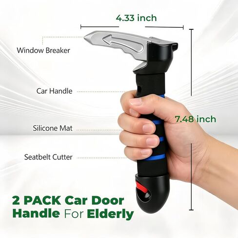 Car Handle Assist for Elderly -2 Pack Car Door Handle for Elderly & Seniors & Handicap - Multifunction Car Armrest Portable Bar in Saudi Arabia