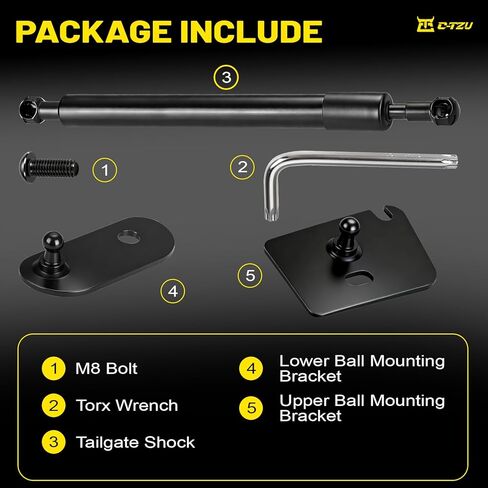 Tailgate Assist for 2017-2025 Ford F-250 F-350 F-450 Super Duty - Slow Drop Shock Damper Strut, Fits XL XLT LARIAT King Ranch Platinum, Pack of 1, Enhances Tailgate Functionality in Kuwait