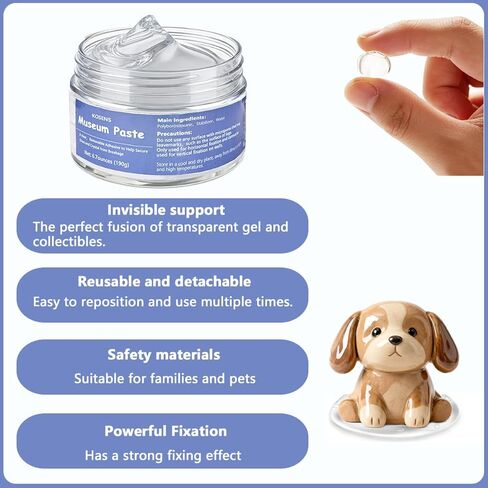 6.7 Oz Exhibits Gel for Museum，Removable Adhesive Gel Used in Museums to Protect Collections and Family Vases from Falling，Fixed Decorations and Collection，Reusable & No Residue in Saudi Arabia