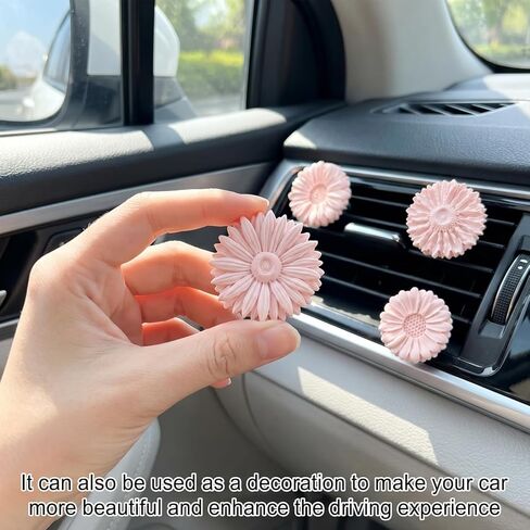 JJUNW 6 PCS Daisy Flower Silicone Mold, 3D Flower Candle Mold Daisy Fondant Chocolate Cupcake Topper Decoration Mold for Soap Wax Epoxy Resin Concrete Casting Polymer Clay DIY Craft(Pink) in Kuwait