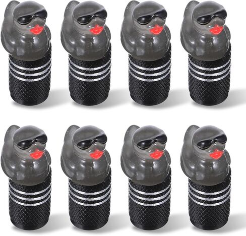 8Pcs Cute Duck Tire Valve Stem Caps, Glow in The Dark Decorative Tire Valve Caps with Funny Duck Sunglasses,Universal Car Tire Air Caps for Most Trucks Motorcycles Bicycles in Kuwait