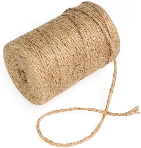 Jute Twine 328 ft, Natural Garden Twine for Climbing Plants, Jute Rope String for Crafts, Plant Twine for Gardening, Packaging, DIY Projects and Gift Wrapping in Kuwait