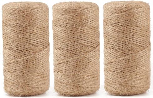 Jute Twine 328 ft, Natural Garden Twine for Climbing Plants, Jute Rope String for Crafts, Plant Twine for Gardening, Packaging, DIY Projects and Gift Wrapping in Kuwait