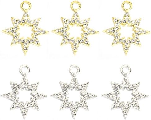 Celestial Charm Jewelry Set, 60pcs Sun Moon Star Pendants in Silver & Gold for DIY Necklace, Earrings, Bracelets – Perfect for Crafting & Jewelry Making in Saudi Arabia