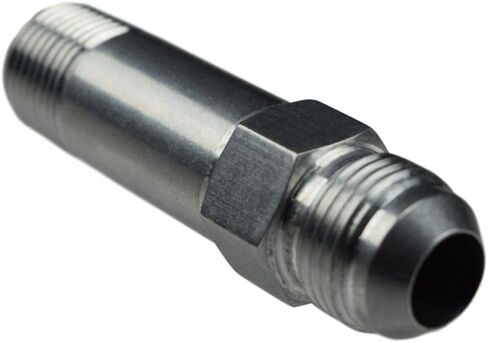 ICT Billet Straight -10AN Flare Male to 1/2"NPT Pipe Turbo Drain Adapter Fitting 10 AN Bare Aluminum AN816-10-08AXL in Kuwait