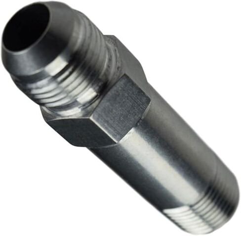 ICT Billet Straight -10AN Flare Male to 1/2"NPT Pipe Turbo Drain Adapter Fitting 10 AN Bare Aluminum AN816-10-08AXL in Kuwait