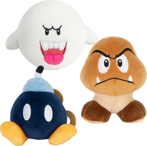 Club Mocchi- Mocchi- مجموعة Super Mario Power Up - تتضمن 1 Up Mushroom وQuestion Block وMushroom Mini Plushies - مرخصة رسميًا - أفكار هدايا للألعاب - 3 بوصة in Kuwait