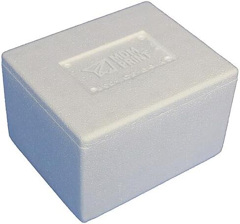 MDMprint Insulated Bio Foam Shipping Container, Inside 6"L x 4.5"W x 3"D, Mfr: 201F-A in Kuwait