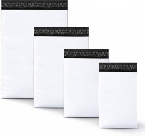 120pcs Poly Mailers Shipping Bags 4 Sizes Shipping Bags Self Adhesive Clasp Envelope Waterproof and Tear-Proof Polymailer Packaging-Bags for Clothing Books Gift Small Business in Kuwait