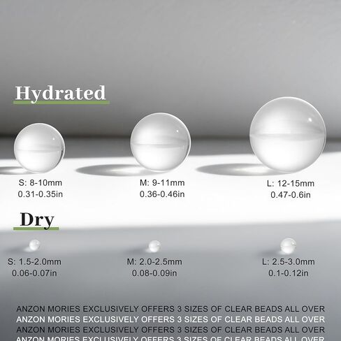 ANZON MORIES Clear Deco Granules 3 Size Options (Trail Pack), Wedding Centerpiece Table Home Decoration (16999, S 0.31-0.35in) in Saudi Arabia