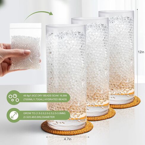 ANZON MORIES Clear Deco Granules 3 Size Options (Trail Pack), Wedding Centerpiece Table Home Decoration (16999, S 0.31-0.35in) in Saudi Arabia