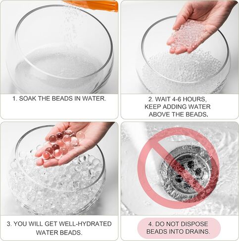 ANZON MORIES Clear Deco Granules 3 Size Options (Trail Pack), Wedding Centerpiece Table Home Decoration (16999, S 0.31-0.35in) in Saudi Arabia