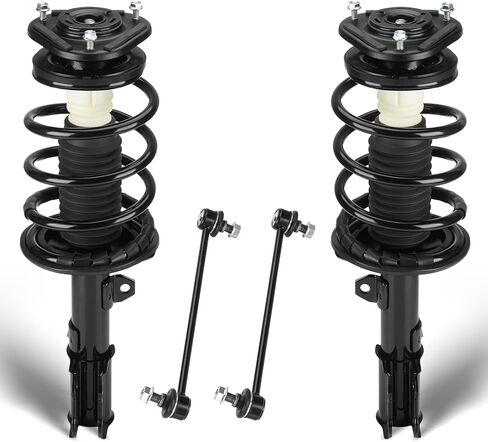 Front Struts Assembly w/Coil Spring Shock Absorber & Sway Bars End Links Compatible with 2003-2008 Toyota Corolla, Shock Replace for 172115 K80230 in Kuwait