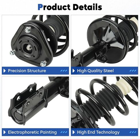 Front Struts Assembly w/Coil Spring Shock Absorber & Sway Bars End Links Compatible with 2003-2008 Toyota Corolla, Shock Replace for 172115 K80230 in Kuwait