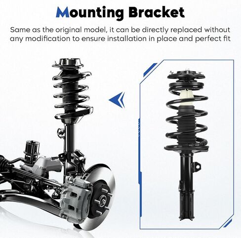 Front Struts Assembly w/Coil Spring Shock Absorber & Sway Bars End Links Compatible with 2003-2008 Toyota Corolla, Shock Replace for 172115 K80230 in Kuwait