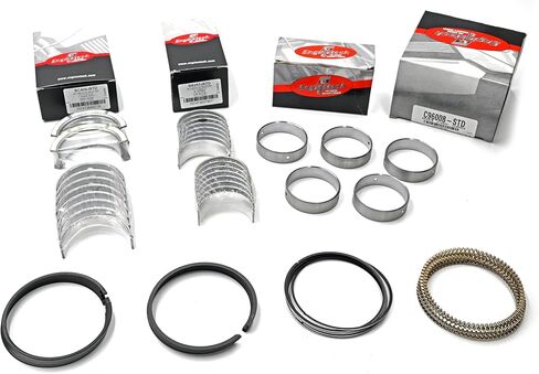 ENGINETECH Bearings & Rings Kit | Main Bearings | Rod Bearings | Cam Bearings | Piston Rings | Fits 2008-2014 Chevrolet GMC 376 6.2L Gen4 LS3 LS9 L92 L94 L9H Engines (STANDARD SIZE) in Saudi Arabia