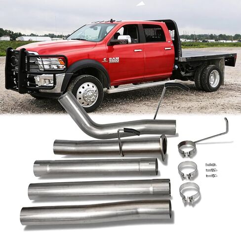 Stainless Steel Exhaust Pipe Kit for Dodge 2013-2026 RAM CHASSIS CAB CUMMINS 6.7L 4" Powerstroke Diesel in Kuwait
