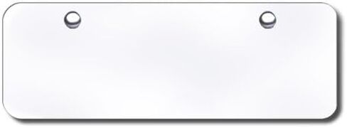 AU-TOMOTIVE GOLD Blank Polished Stainless Steel License Plate - Half Size in Kuwait