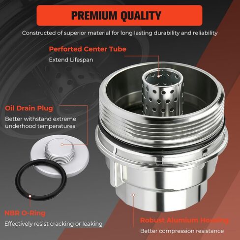 Oil Filter Housing Cap Assembly Kit for Toyota Lexus, RAV4 Camry Highlander Tundra Tacoma 4Runner Sienna Avalon Venza RX350, Replaces 15620-31060 15643-31050 in Kuwait