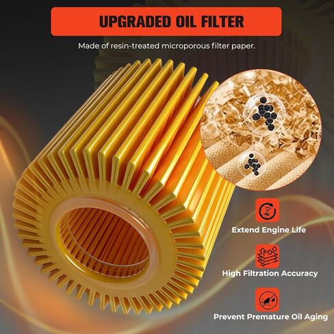Oil Filter Housing Cap Assembly Kit for Toyota Lexus, RAV4 Camry Highlander Tundra Tacoma 4Runner Sienna Avalon Venza RX350, Replaces 15620-31060 15643-31050 in Kuwait