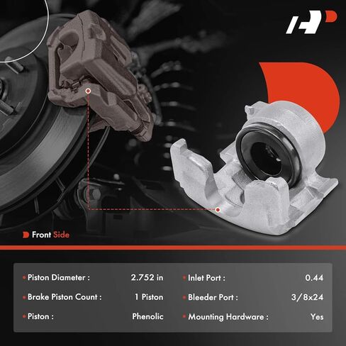 A-Premium Disc Brake Caliper Assembly Without Bracket Compatible with Chrysler Town & Country, Cordoba, LeBaron, New Yorker, Newport & Dodge Dart & Plymouth Duster - Front Driver or Passenger Side in Kuwait