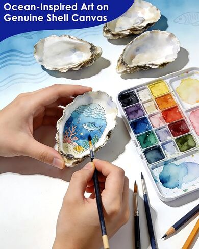60Pcs 4"-5" Oyster Shells for Crafts Natural Large Oyster Shells for DIY Crafting, Home Vase Filler, Xmas Ornaments, Bulk Sea Shells for Chicken in Kuwait
