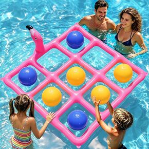 Pool Toys Games, Pools Tic-Tac-Toe Games for Kids Adults Teens Inflatable Pool Toys for Kids Ages 8-12, Family Summer Yard Beach Pools Party & Outdoor Water Floating Toy in Saudi Arabia