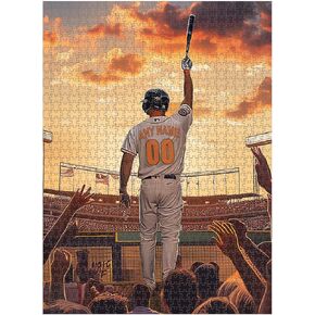Wooden Jigsaw Puzzles for Adults - Custom Name and Number on (Chicago 2) Baseball Player Art Photo - 300 500 1000PCS Puzzles Game Home Wall Decor in Saudi Arabia