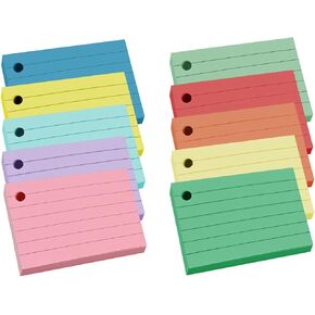 10 Colored Index Cards 2x3 Inches Flash Cards 1000pcs Lined Ruled Study Card for Learning, Studying Memory Office College Recipe Game Cards in Kuwait