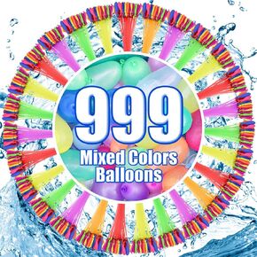 999 Pcs Tropical Summer Multicolored Water Balloons Outdoor Play Fun Water Ball Toys forAdults,Boys and Girls in Kuwait