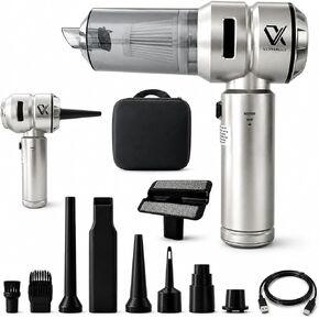 Cordless Handheld Car Vacuum Cleaner – Powerful 25000PA Suction, 3-Speed Brushless Motor, Mini Portable 4-in-1 Vacuum & Blower for Car, Home, Office, Pet Hair in Saudi Arabia