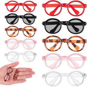 10 pcs Doll Eye Glasses Set Cute Plastic Doll Dress up Sunglasses Tiny Eyeglasses Supplies Mini Toy Costume Stuff Accessories for Figures Collectors Display Decoration in Saudi Arabia